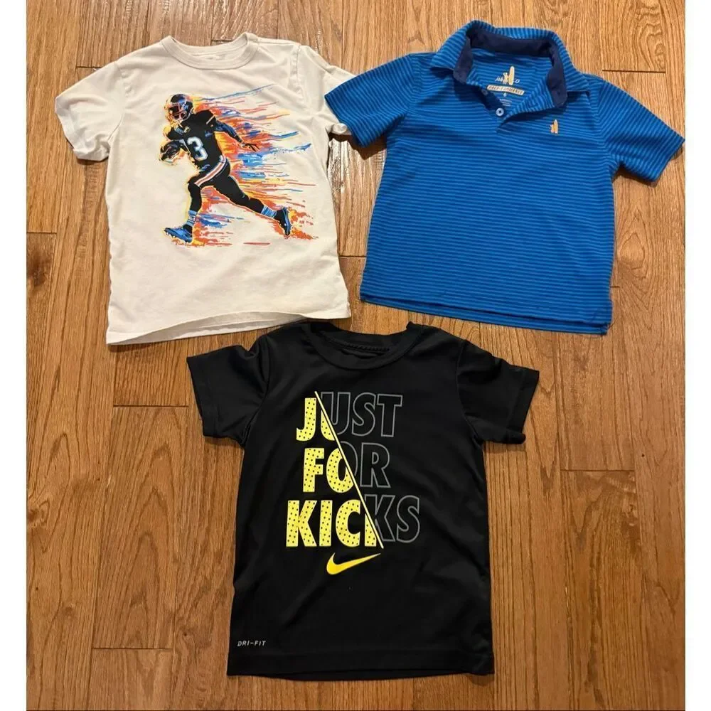 Boys tshirt bundle Johnnie O Nike Children’s place Size 5/6